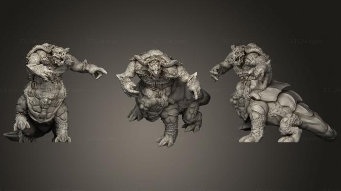 Статуэтки герои, монстры и демоны (Зоат Черепаха1, STKM_0583) 3D модель для ЧПУ станка